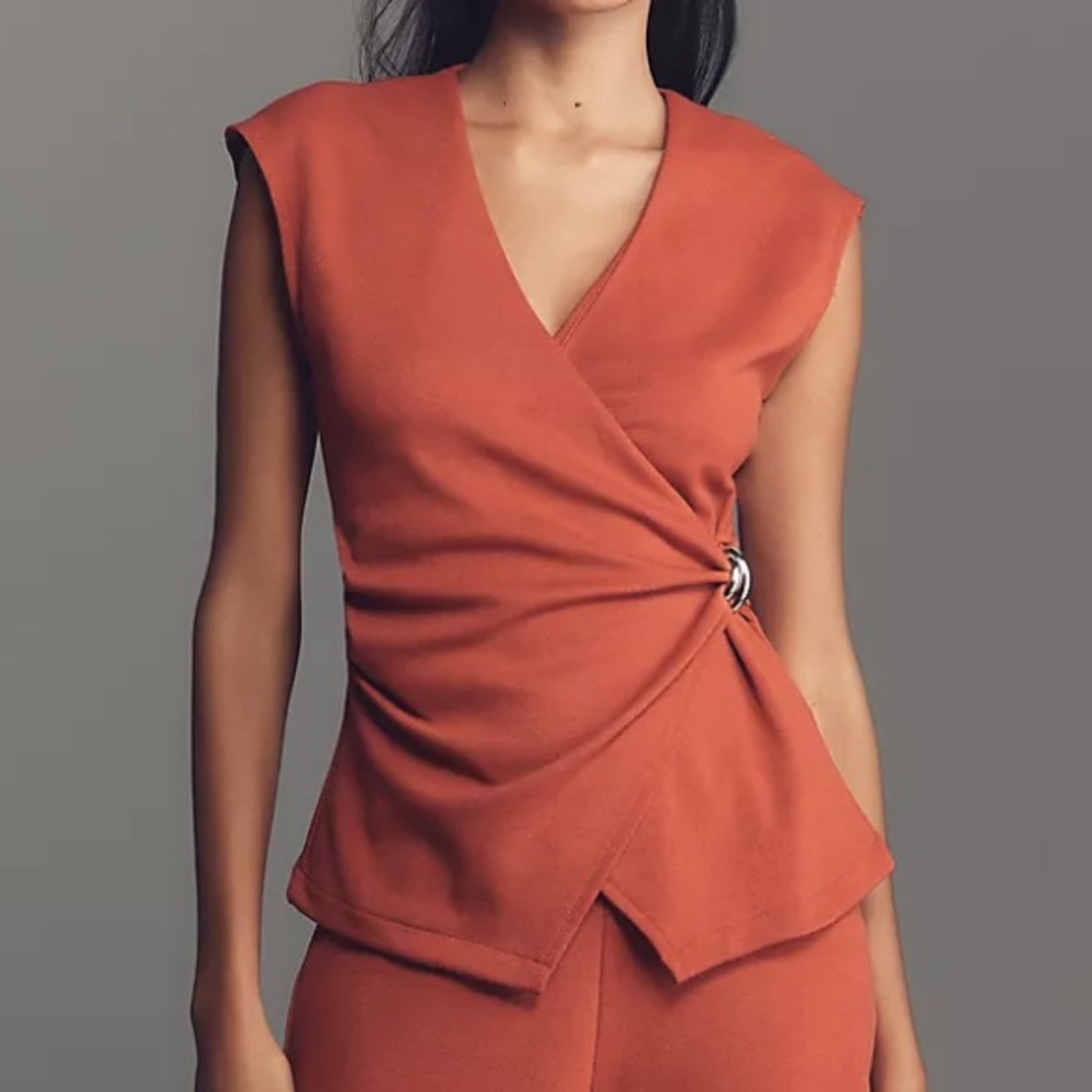 Maeve Hardware Wrap Top